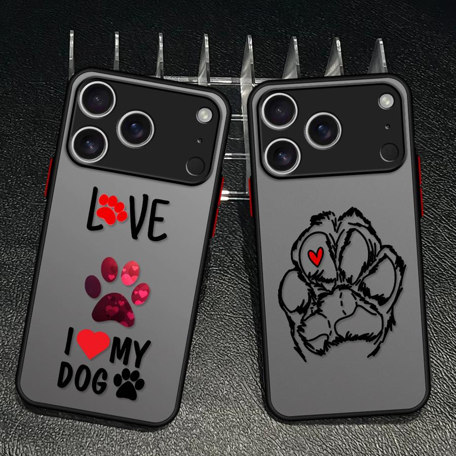 Phone Cases Xr Iphone - iPhone 17 Pro Max、15、14、16 Plus、17e、Air、13 Mini、12、11、7、8、SE、XS、XR対応ケース、背面カバー、子犬の足跡柄