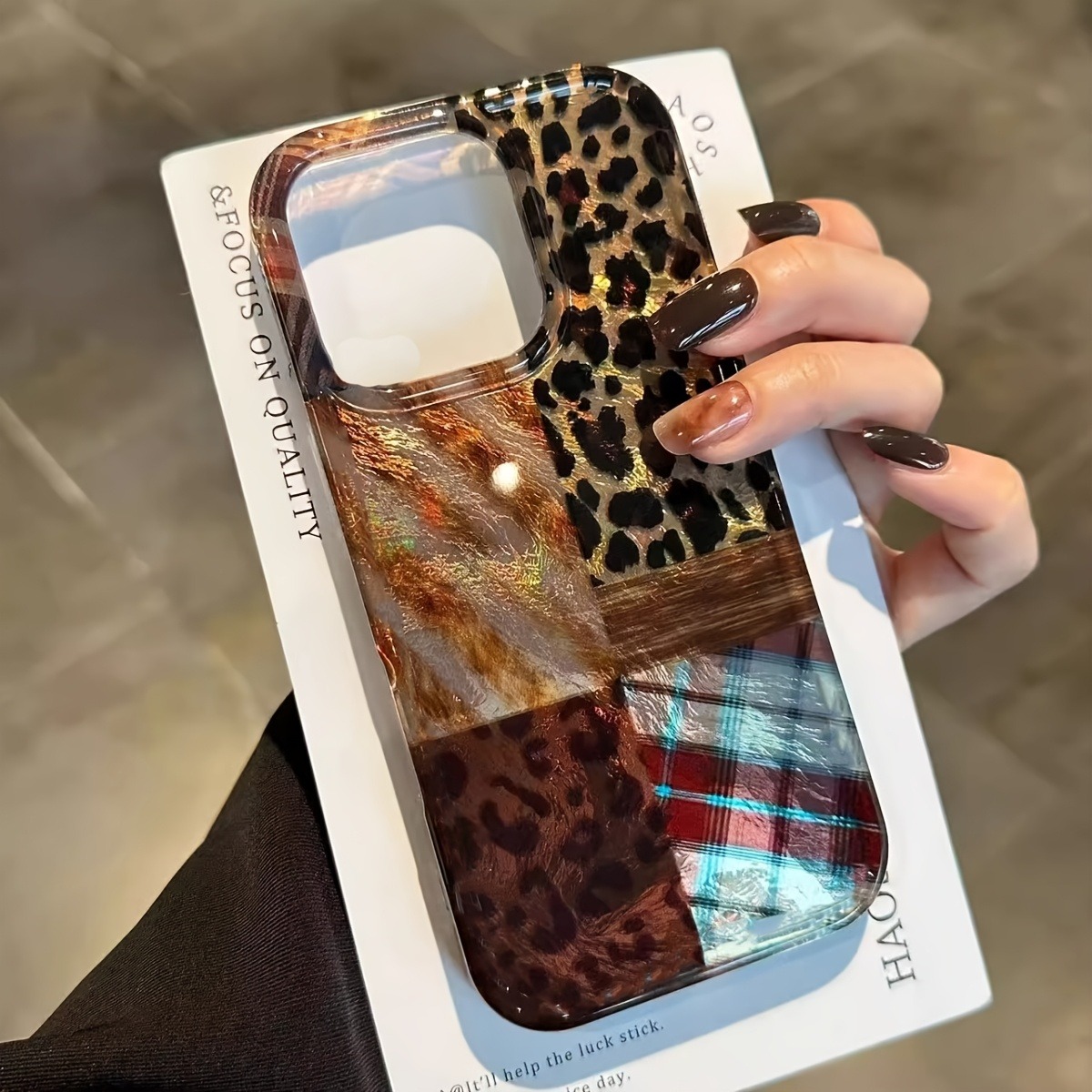 Phone Cases Xr Iphone - ハイエンドなレオパードプリントと箔デザインのiPhoneケース（iPhone 18、17 Pro Max、Air 16E、16、15、14、13、12、11、7、8 Plus、XS、XR、17対応）