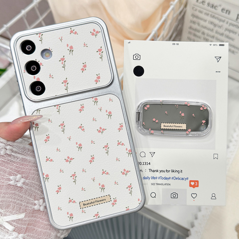 可愛いピンクの花柄スマホケース Samsung S26 S2 - Phone Cases Galaxy A16 5G のレビューと価格