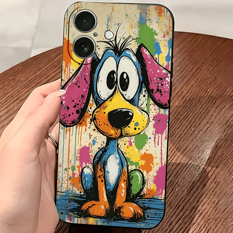 落書きカラーの子犬柄TPUスマホケース iPhone 17  - Phone Cases Xr Iphone のレビューと価格