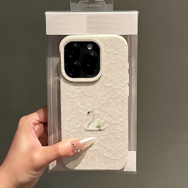 レーススワン柄ライチテクスチャスマホケース iPhone 1 - Phone Cases For Iphone 16 のレビューと価格