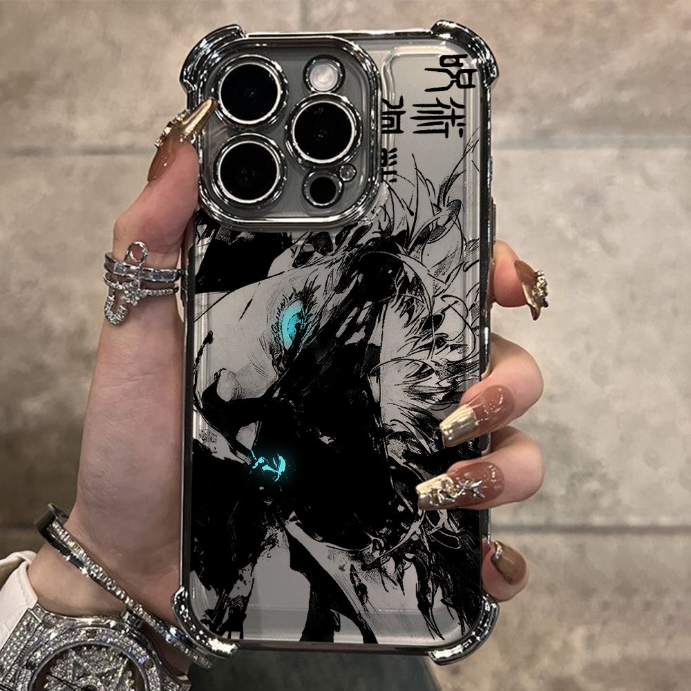 アニメ「呪術廻戦」五条悟メッキ加工スマホケース Huawei - Phone Cases Jujutsu Kaisen のレビューと価格
